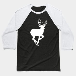 White Deer Buck Baseball T-Shirt